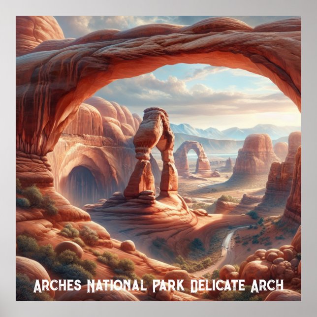 Arches National Park Delikat Arch Poster (Framsidan)