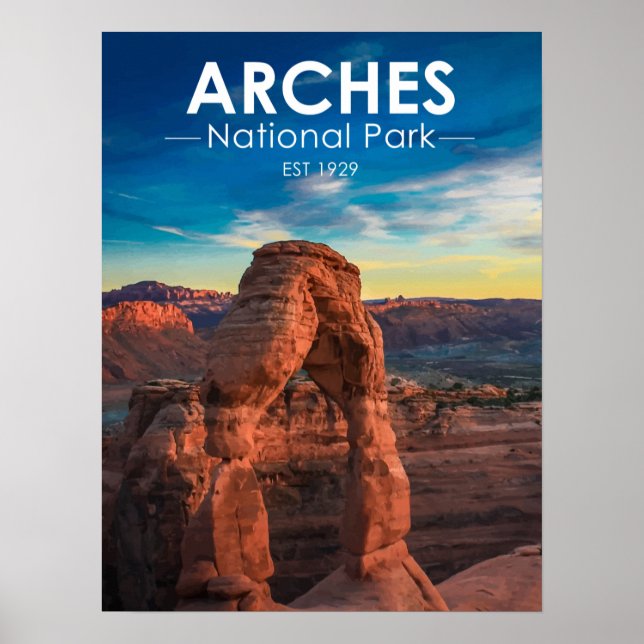 Arches National Park Delikat Arch Poster (Framsidan)