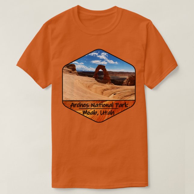 Arches National Park Delikat Arch T Shirt (Design framsida)
