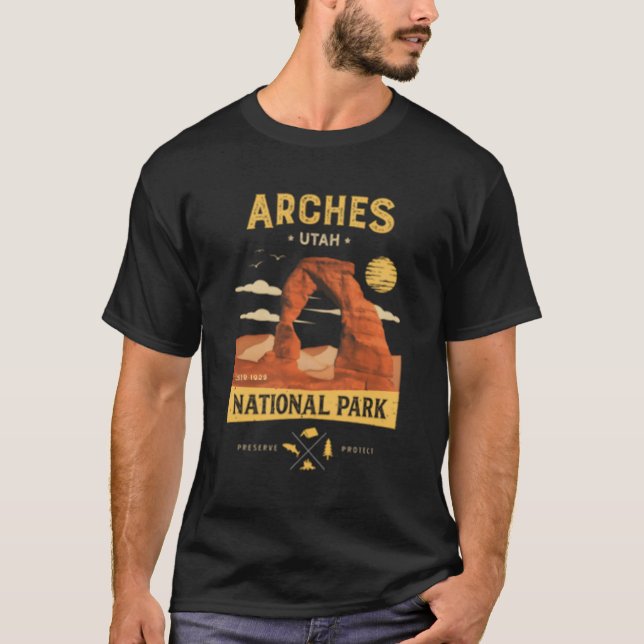 Arches National Park Delikat Arch T Shirt (Framsida)