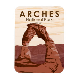 Arches National Park Delikate Arch Vintage Magnet