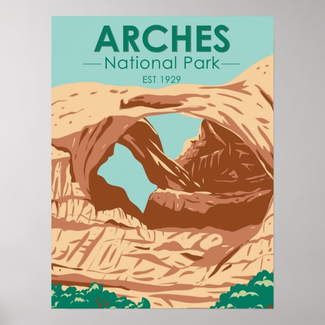 Arches National Park Dubbla Arch Poster (Framsidan)