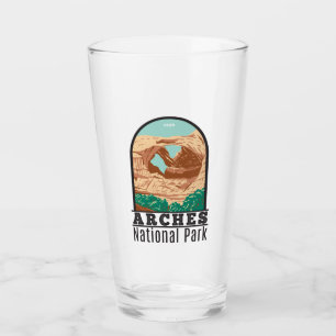 Arches National Park Dubbla Arch Vintage  Glaskopp