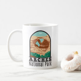 Arches National Park Dubbla Arch Vintage  Kaffemugg
