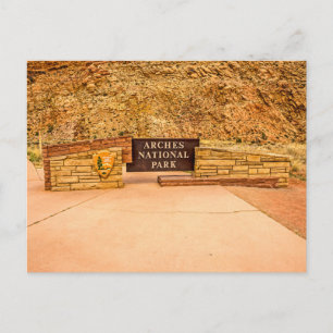 Arches National Park Entrance Sign Vykort