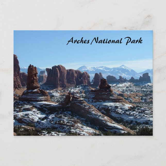 Arches National Park i Winter Vykort (Framsida)