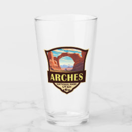 Arches National Park Illustration Retro Glaskopp