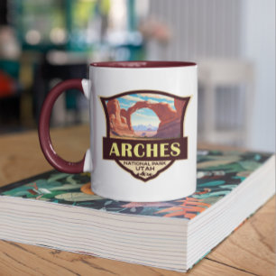 Arches National Park Illustration Retro Mugg