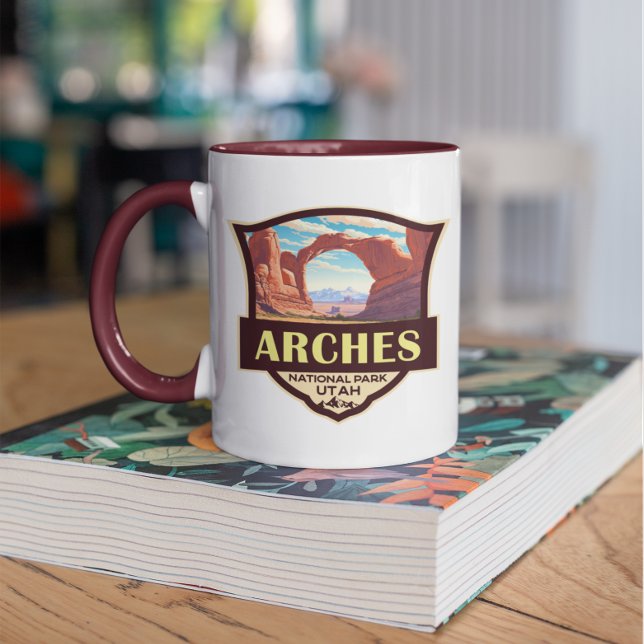 Arches National Park Illustration Retro Mugg (Skapare uppladdad)