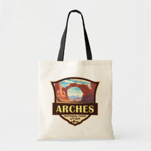 Arches National Park Illustration Retro Tygkasse