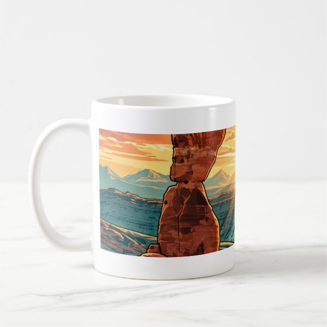 Arches National Park Lägger Eld Mugg (Vänster)