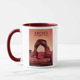 Arches National Park Minimalistic Illustration Mugg