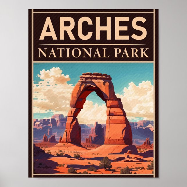 Arches National Park Moab Utah Delicate Arch Poster (Framsidan)