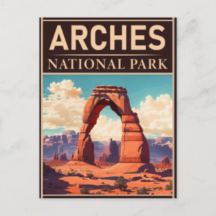 Arches National Park Moab Utah Ömtålig Båge Vykort