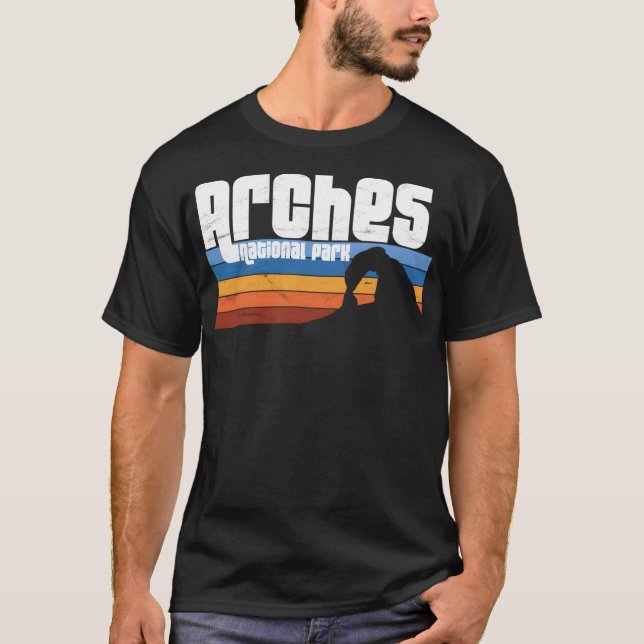 Arches National Park Moab Utah Vacation Retro UT T Shirt (Framsida)