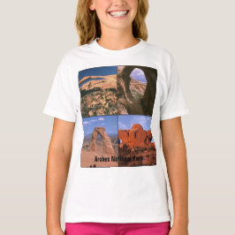 Arches National Park Sandstone Aches Photo Collage T-shirt