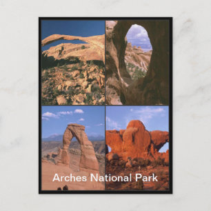 Arches National Park Sandstone Aches Photo Collage Vykort