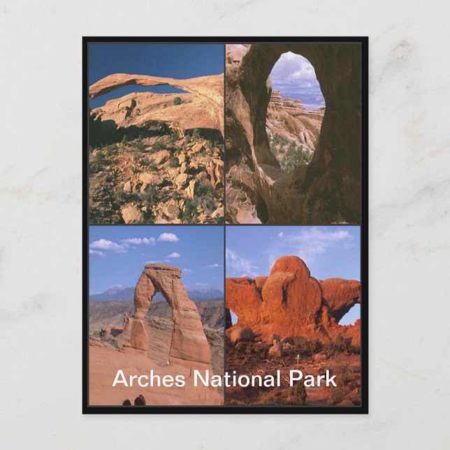 Arches National Park Sandstone Aches Photo Collage Vykort (Framsida)
