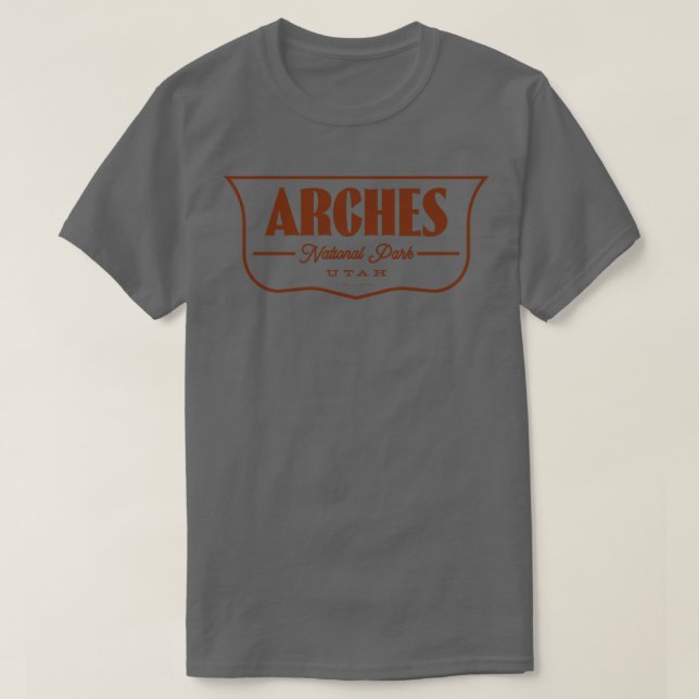 Arches National Park Shield Brown T Shirt (Design framsida)