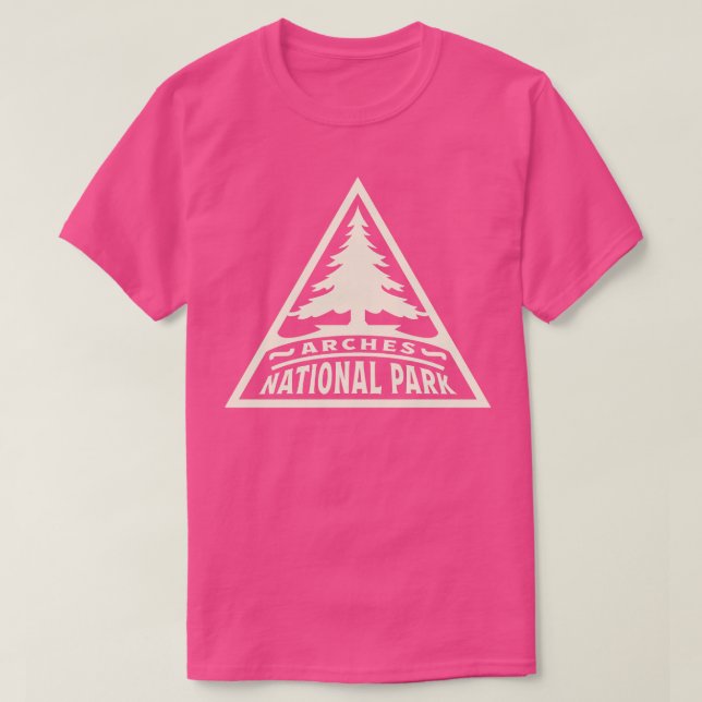 Arches National Park Träd Triangle Tan T Shirt (Design framsida)