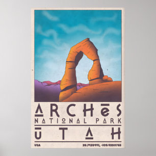 Arches National Park tryck Retro resposter