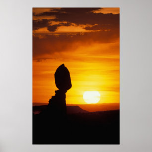 Arches National Park, UT Balance Sten vid Poster