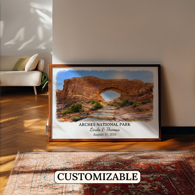 Arches National Park Utah Affisch, Akvarell Poster (Skapare uppladdad)
