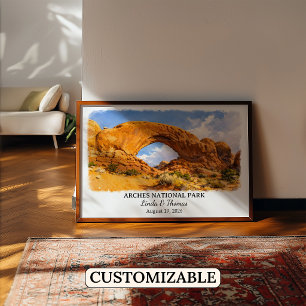 Arches National Park Utah Affisch, Akvarell Poster