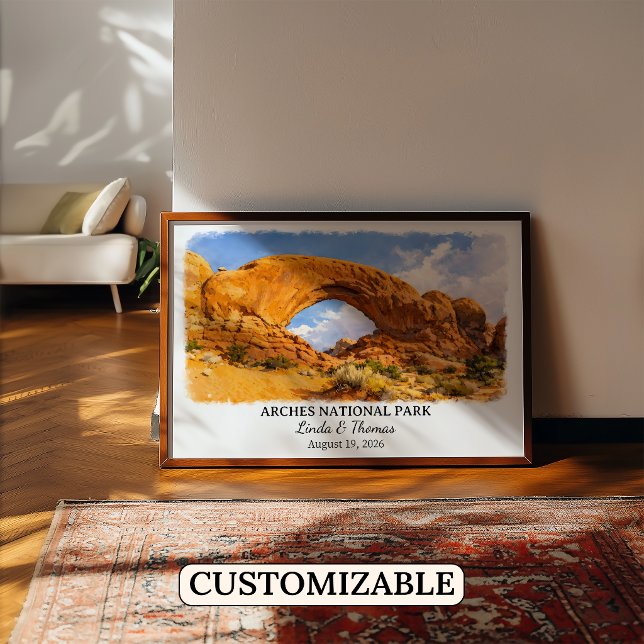 Arches National Park Utah Affisch, Akvarell Poster (Skapare uppladdad)