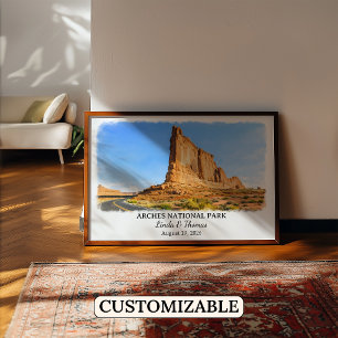 Arches National Park Utah Affisch, Akvarell Poster