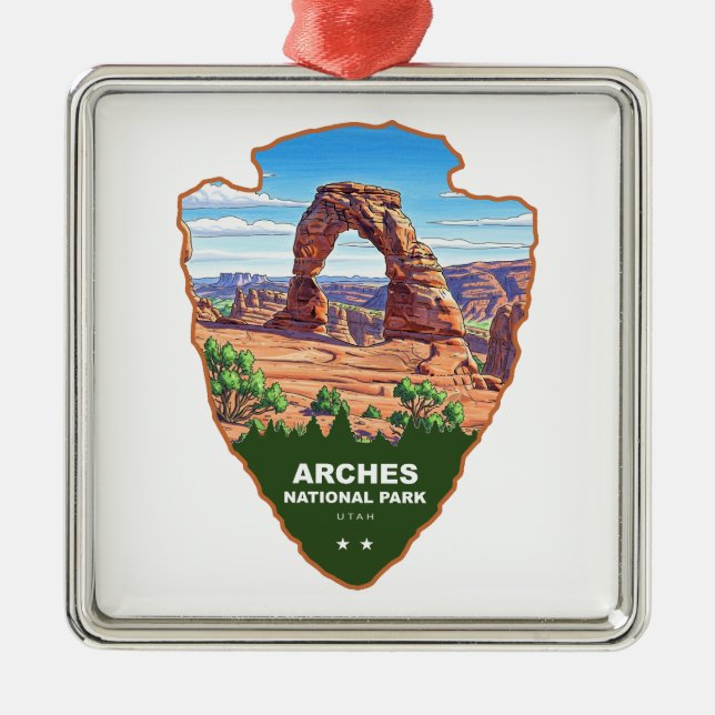 Arches National Park Utah Arrowhead Julgransprydnad Metall (Framsidan)