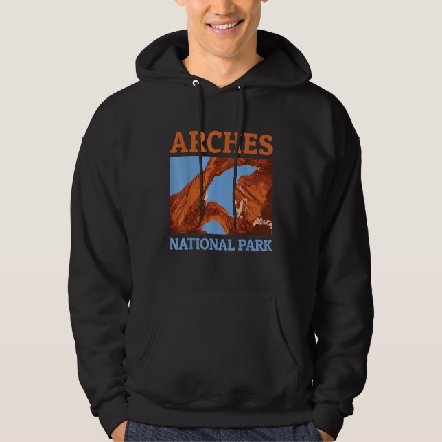 Arches National Park Utah Camping Hiking Hoodie (Framsida)