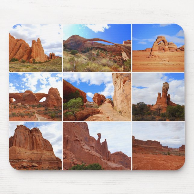 Arches National Park, Utah, Collage Mousepad Musmatta (Framsidan)