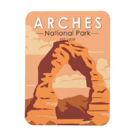 Arches National Park Utah Delicate Arch Art Retro  Magnet
