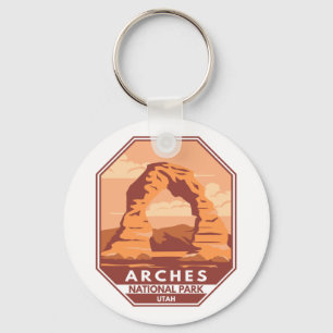 Arches National Park Utah Delicate Arch Art Retro Nyckelring