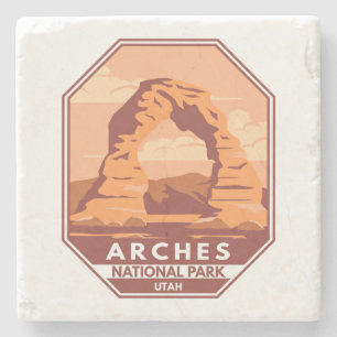 Arches National Park Utah Delicate Arch Art Retro Stenunderlägg