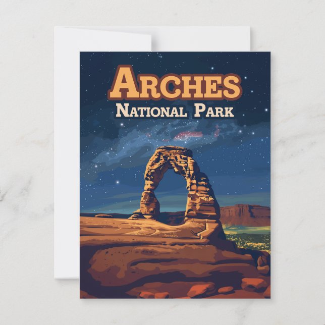 Arches National Park Utah Delicate Arch Moab Card (Framsida)