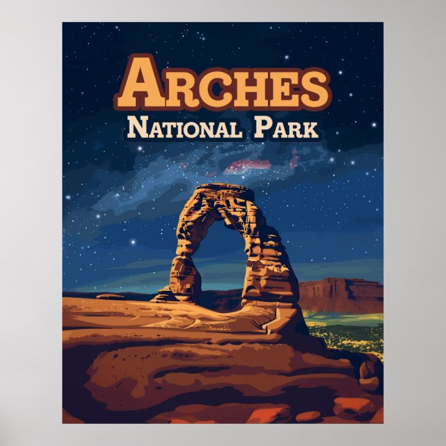 Arches National Park Utah Delicate Arch Moab Poster (Framsidan)