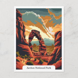 Arches National Park, Utah Resor Vintage Vykort