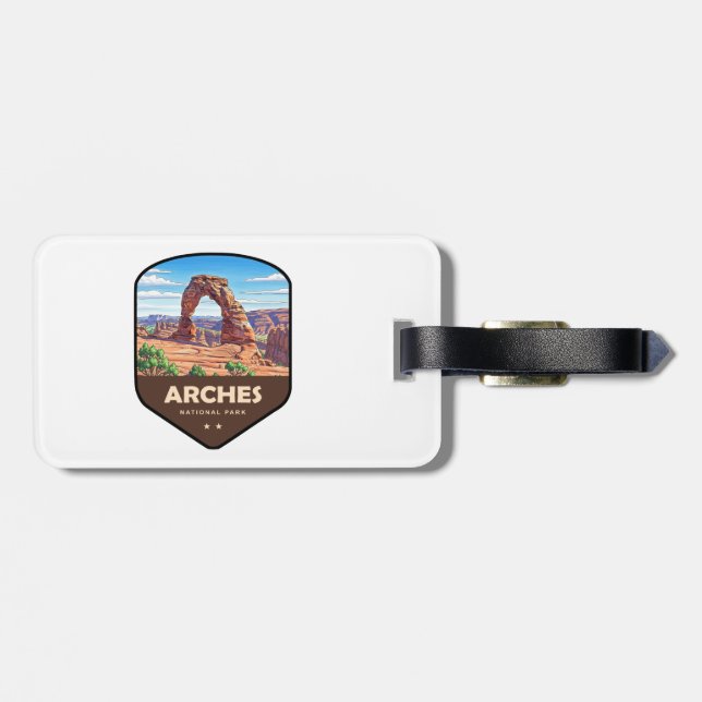 Arches National Park Utah Shield Bagagebricka (Baksida Vågrät)