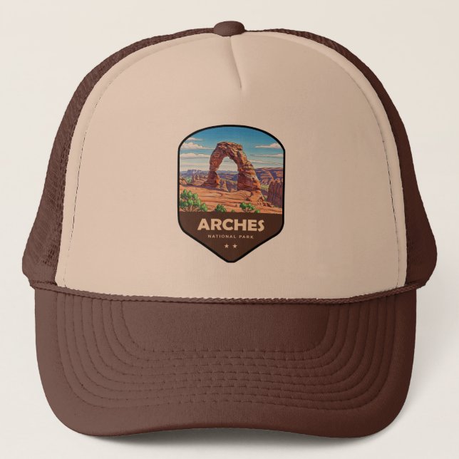 Arches National Park Utah Shield Keps (Framsida)