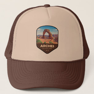 Arches National Park Utah Sköld Keps