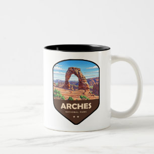 Arches National Park Utah Sköld Två-Tonad Mugg