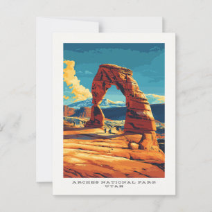 Arches National Park Utah Travel Postcard Vykort
