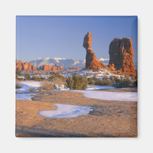 ARCHES NATIONAL PARK, UTAH USA. Balanserat Sten Magnet (Framsidan)