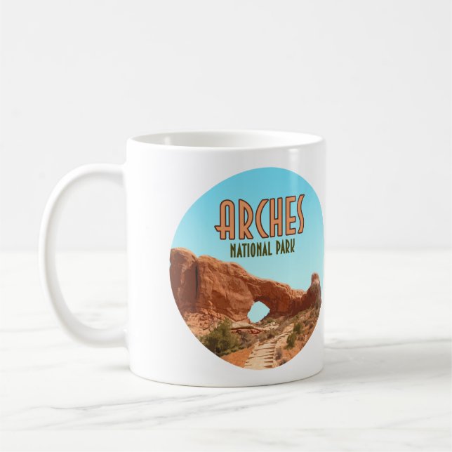 Arches National Park Utah Vintage Kaffemugg (Vänster)