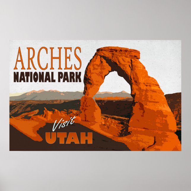 Arches National Park, Utah Vintage resor Poster (Framsidan)