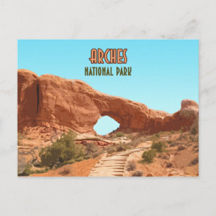 Arches National Park Utah Vintage Vykort