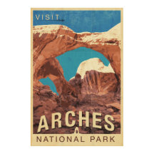 Arches National Park Vintage Resemålning Konst