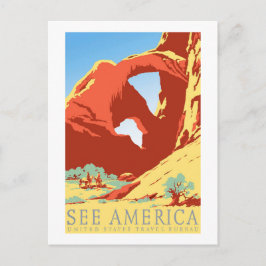 Arches nationalpark Colorado co Vintage resor Vykort